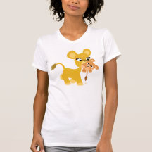 Camiseta-mãe-leão e cubo-mulher