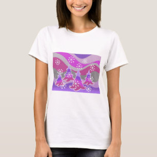 T-shirts Camiseta-púrpura das árvores de inverno