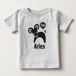 T-shirts Camisetas-Aries do bebê do zodíaco