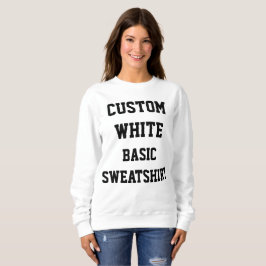 T-shirts Camisola branca básica personalizada feminina