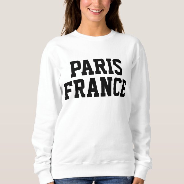 T-shirts Camisola das senhoras de Paris France (Frente)