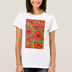 T-shirts Camisola de alças das papoilas de Tuscan