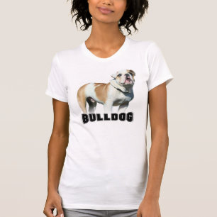 T-shirts camisola de alças do buldogue