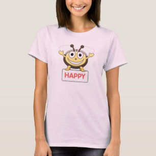 T-shirts Camisola de alças feliz da camisola de alças da