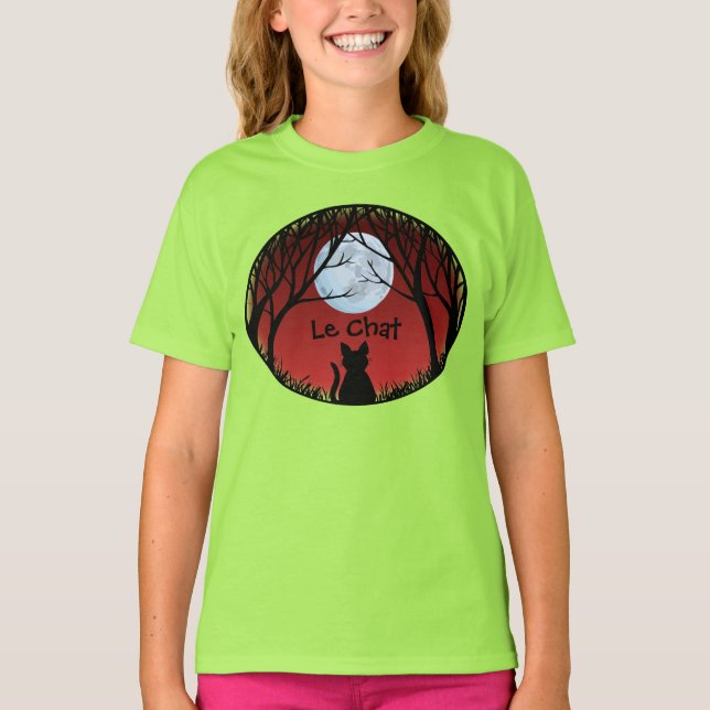 T-shirts Camisola de gato do gato do gato do gato (Frente)