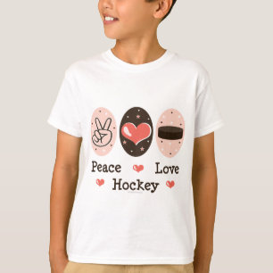T-shirts Camisola do hóquei do amor da paz