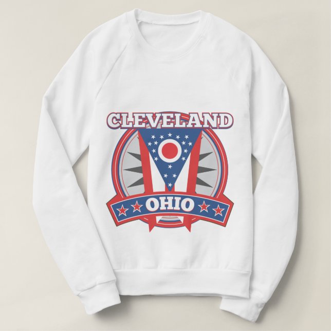 T-shirts Camisola Doce de Cleveland Ohio Raglan (Frente do Design)