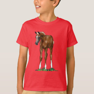 T-shirts Camisola encapuçado dos miúdos do potro árabe
