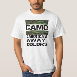 T-shirts camo: as cores ausentes de América