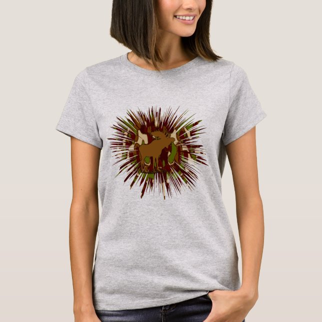 T-shirts Camo de Quebra-Mães Camuflagem de Camuflagem (Frente)