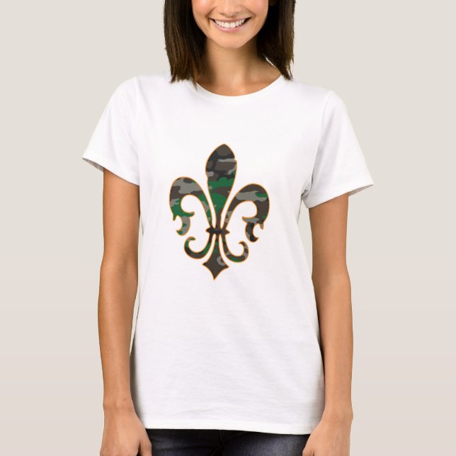 T-shirts Camo Fleur De lis (Frente)