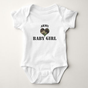 T-shirts Camo Heart Army Baby Girl T Shirt