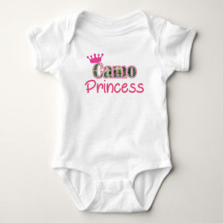 T-shirts Camo Princess Baby Girl Shirt-Romper - Fato-De-Por