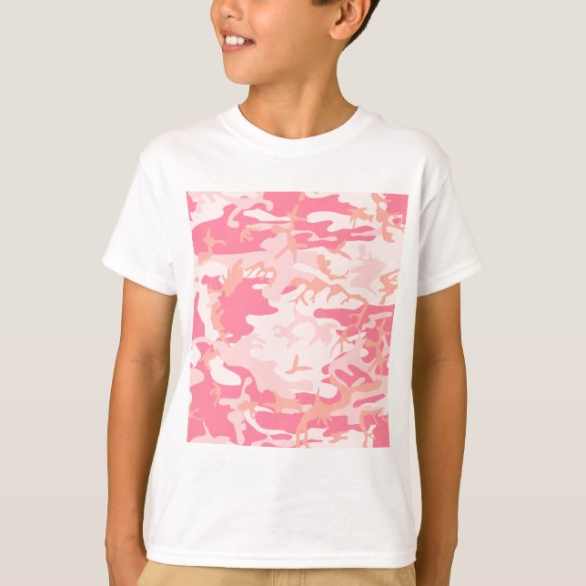 T-shirts Camo rosa - Girly Camo (Frente)