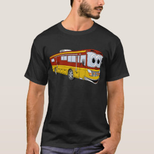 T-shirts Campanha de Cartoon Rd Dourado RV Bus