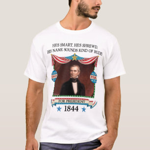 T-shirts Campanha de James K. Polk 1844 (camisa leve dos
