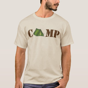 T-shirts Campanha verde de verão no CAMP Tent Woods Tee