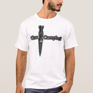 T-shirts Campbell Tartan Scottish Sgian Dubh