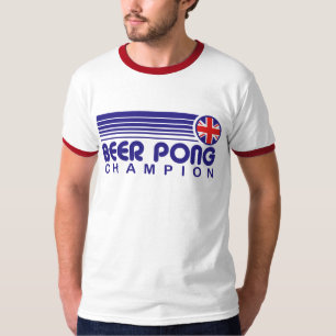 T-shirts Campeão britânico de Pong da cerveja