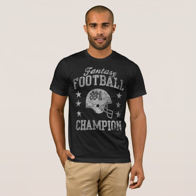 T-shirts Campeão do futebol da fantasia (Frente Completa)