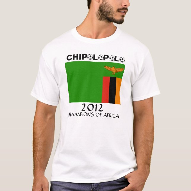 T-shirts Campeões do africano de Chipolopolo da Zâmbia (Frente)