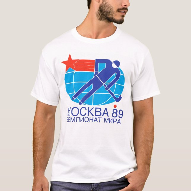 T-shirts Campeonato do mundo do hóquei - Moscovo 89 (Frente)