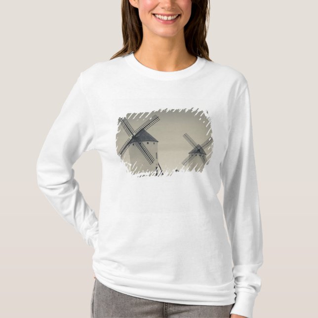 T-shirts Campo de Criptana, antigos moinhos de vento da Man (Frente)