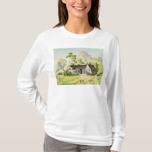 T-shirts Camponeses nos campos de almofada