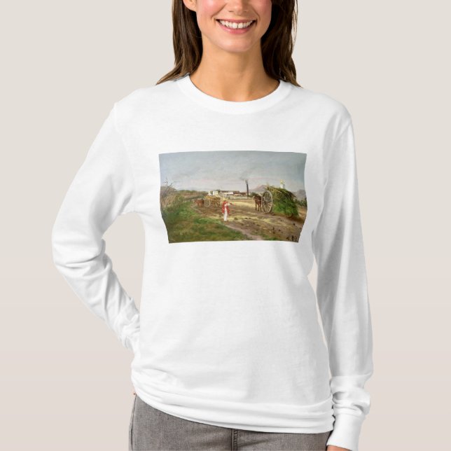 T-shirts Camponeses que recolhem o cana-de-açúcar (Frente)