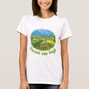 T-shirts Campos de trigo em Auvers Sob Céu Nublado, van Gog