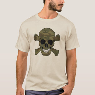 T-shirts Camuflagem Camuflagem Caveira E Camisinhas