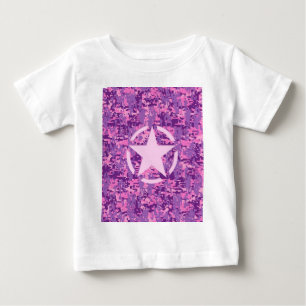 T-shirts Camuflagem Digital Girly Hot Pink