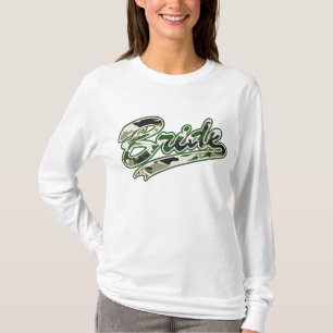 T-shirts Camuflagem Verde Brilhante Militar