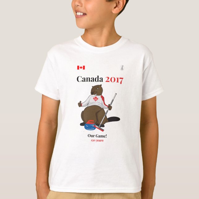 T-shirts Canadá 150 que ondula em 2017 nosso jogo (Frente)