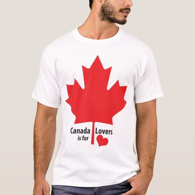 T-shirts Canadá é para a folha de bordo dos amantes (Frente)