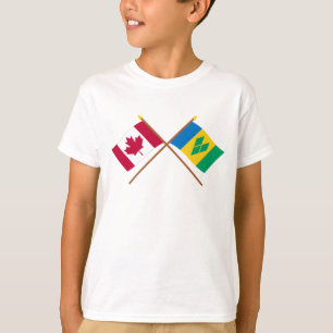 T-shirts Canadá e Ruas Vincent Crossed Flags