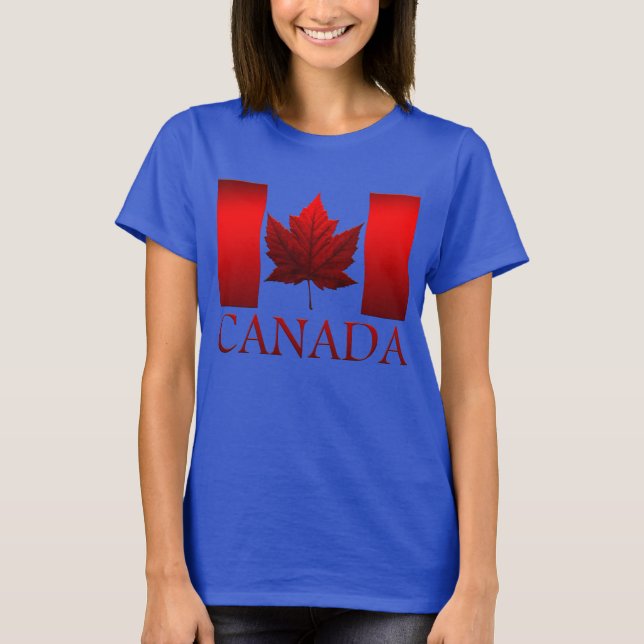 T-shirts Canadá Flag Shirt Plus Size Canada Baseball Jersey (Frente)