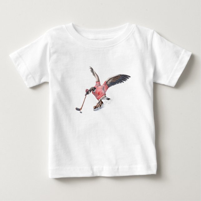 T-shirts Canadá Goose Jogando Hóquei (Frente)