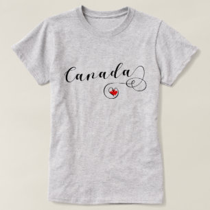 T-shirts Canada Heart Shirt, Canadian Flag