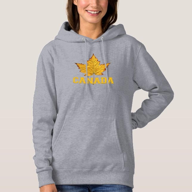 T-shirts Canadá Hoodies Dourado Shir Folha de Hoodie Folha, (Frente)