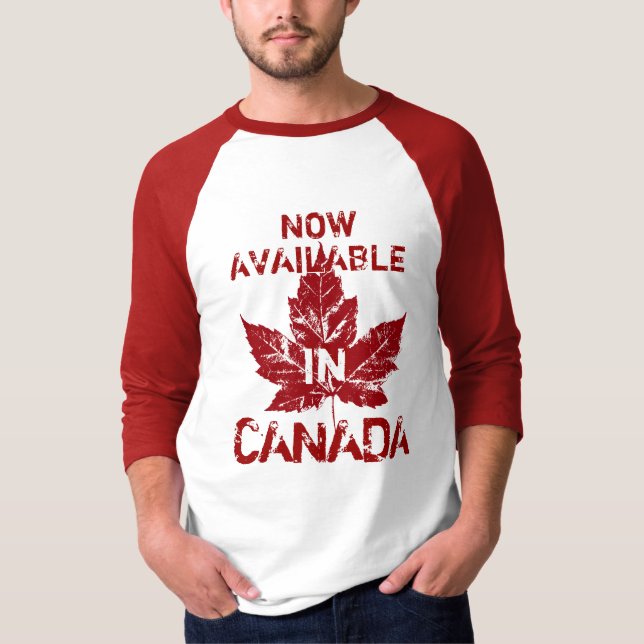 T-shirts Canadá Jersey Funny Canada Baseball Jersey (Frente)
