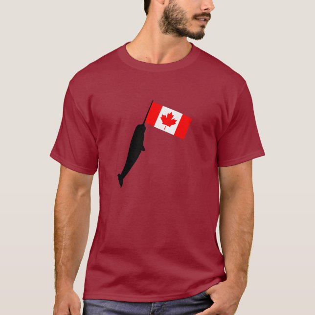 T-shirts Canadá Narwhal (Frente)