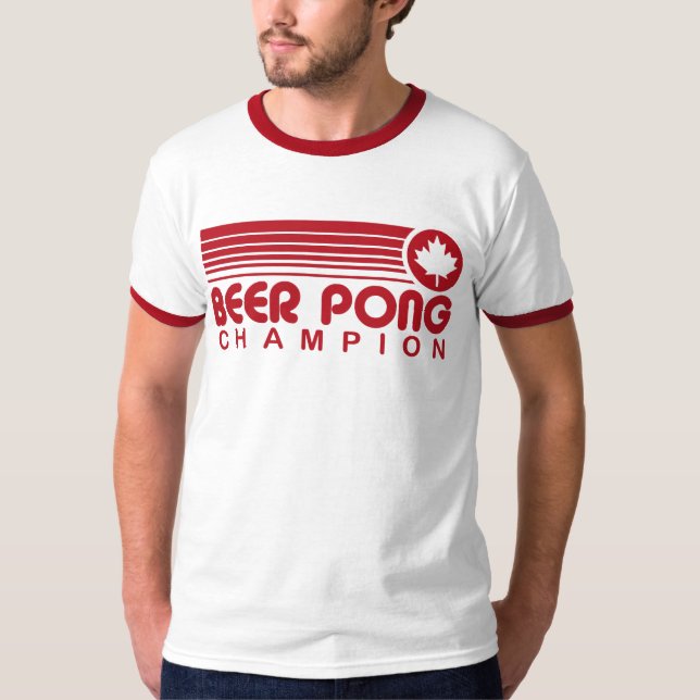T-shirts Canadiano Beer Pong (Frente)