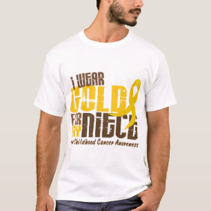 T-shirts Cancer da infância EU VISTO o OURO PARA MINHA