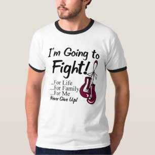 T-shirts Cancer de garganta eu estou indo lutar