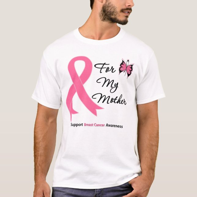 T-shirts Cancer De Mama Para Minha Mãe (Frente)