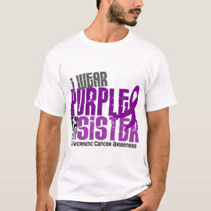 T-shirts Câncer de pâncreas eu visto o roxo para minha ir