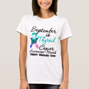 T-shirts Câncer de tiróide Mês de setembro