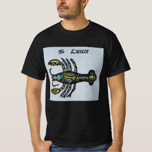 T-shirts Cancer do Caranguejo, Sinal de Vintagem do Zodíaco