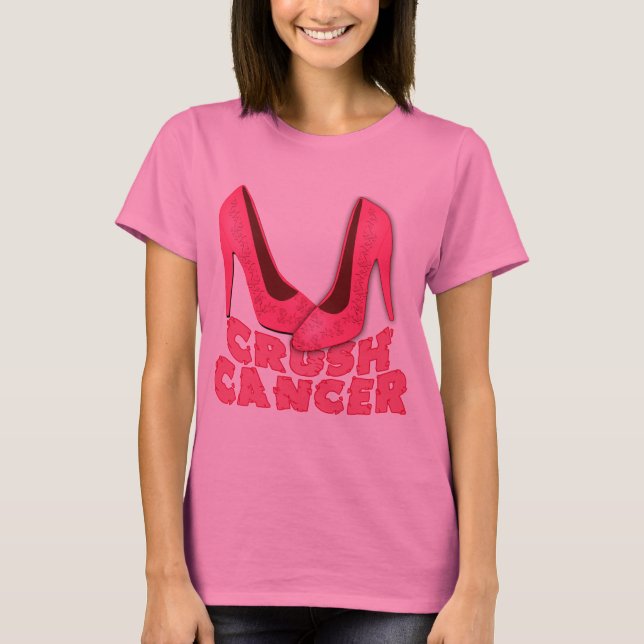T-shirts Cancer do esmagamento com estiletes (Frente)